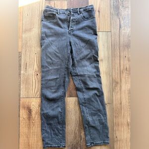 Everlane high rise slim straight black jeans